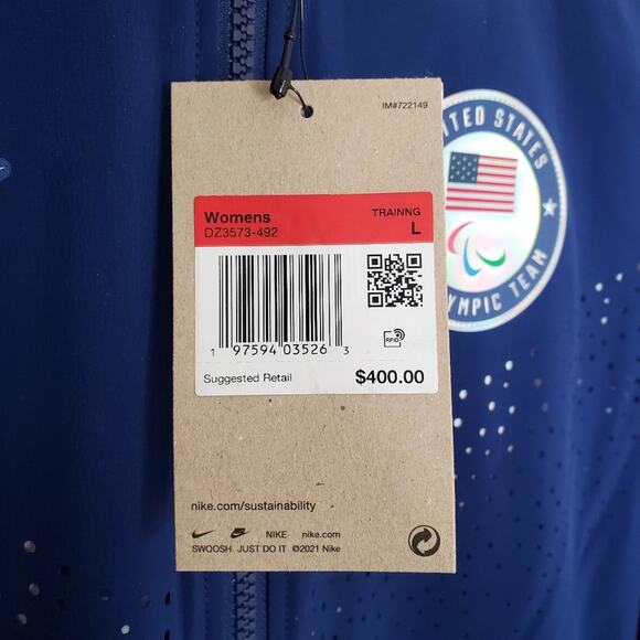 Nike US Paralympics Women's Medal Ceremony Performance Full-Zip Jacket Size L - Picture 14 of 16